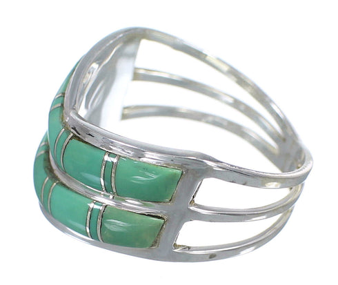 Southwest Turquoise And Silver Ring Size 5-3/4 YX92581